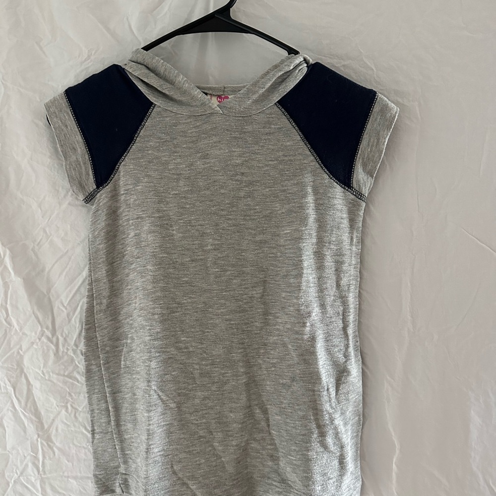 h.i.p. Gray and Navy Kids Hooded Sweatshirt